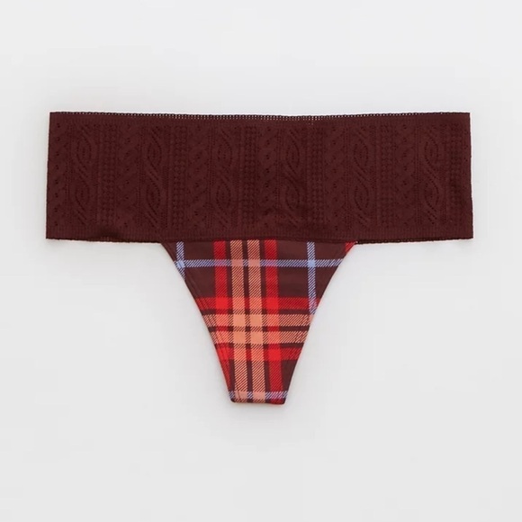 🆕Aerie Tanga Plaid  Panties - Picture 3 of 12